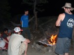 warm campfire on a nippy eve